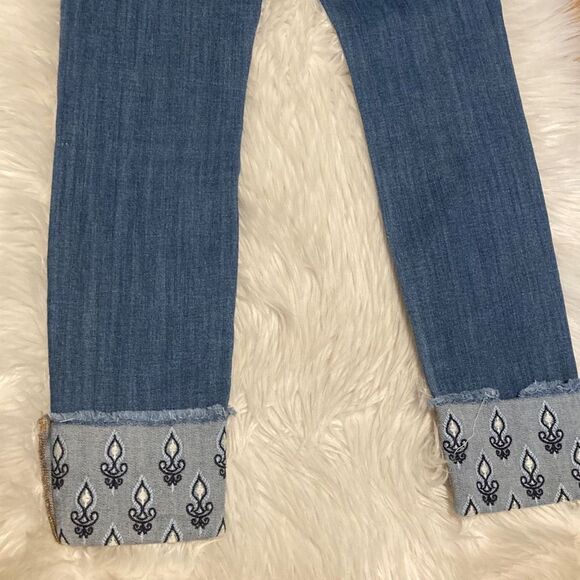 Loft - Skinny Jeans Embroidered Cuff sz 6 - Picture 10 of 10